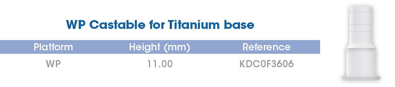 Castable titanium base WP