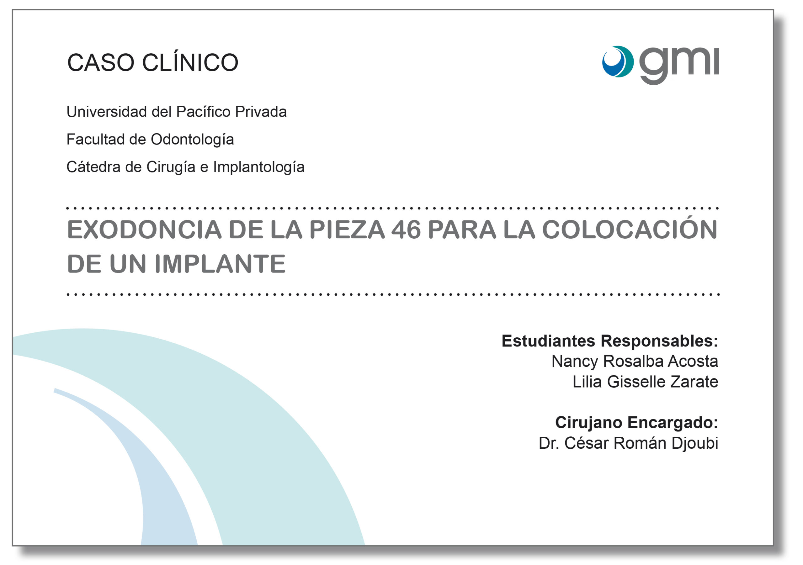 Portada Exodoncia pieza 46
