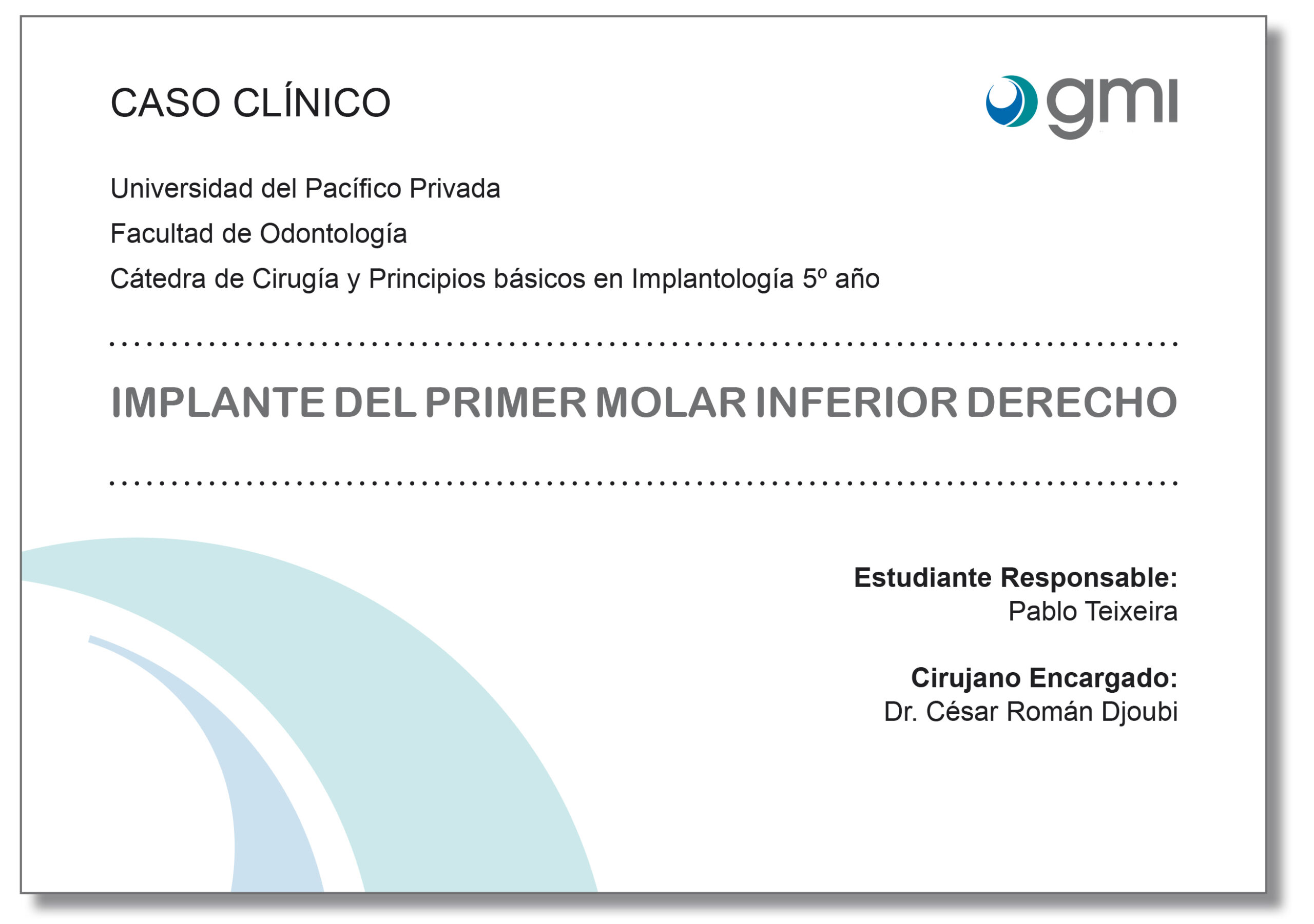 Portada Implante molar inf derecho
